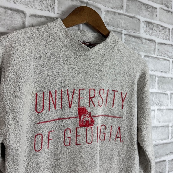 Georgia Bulldogs x Three Square Royce Comfy Terry Crew Sweatshirt Womens SMALL - Picture 2 of 8